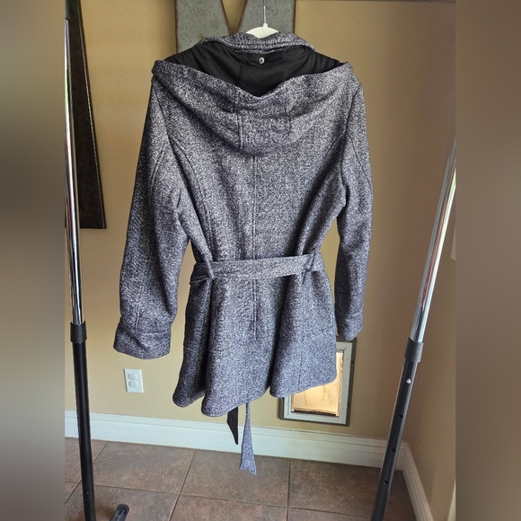 Women's Gray Pea Coat - Picture 4 of 5